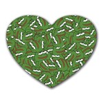 Pepe the Frog Face pattern Green Kekistan meme Heart Mousepads