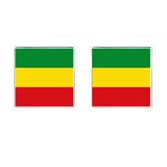 Ethiopia Tricolor Cufflinks (square) by abbeyz71