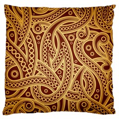Fine Pattern Large Flano Cushion Case (one Side) by Sobalvarro