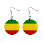 Flag of Ethiopia Mini Button Earrings Front