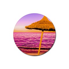 Pop Art Beach Umbrella  Rubber Coaster (round)  by essentialimage