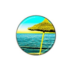 Pop Art Beach Umbrella  Hat Clip Ball Marker by essentialimage