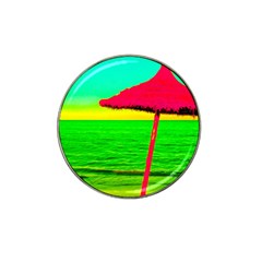 Pop Art Beach Umbrella Hat Clip Ball Marker by essentialimage