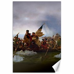 George Washington Crossing Of The Delaware River Continental Army 1776 American Revolutionary War Original Painting Canvas 20  X 30  by snek