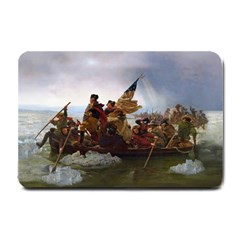 George Washington Crossing Of The Delaware River Continental Army 1776 American Revolutionary War Original Painting Small Doormat  by snek