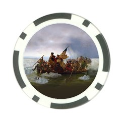 George Washington Crossing Of The Delaware River Continental Army 1776 American Revolutionary War Original Painting Poker Chip Card Guard by snek