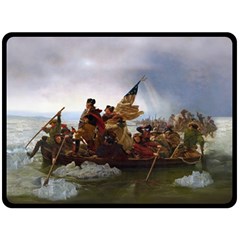 George Washington Crossing Of The Delaware River Continental Army 1776 American Revolutionary War Original Painting Fleece Blanket (large)  by snek