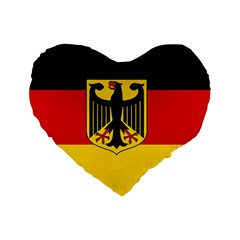 Flag Of Germany  Standard 16  Premium Flano Heart Shape Cushions by abbeyz71