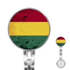 Grunge Flag Of Bolivia Stainless Steel Nurses Watch by trulycreative