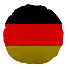 Metallic Flag Of Germany Large 18  Premium Round Cushions by abbeyz71