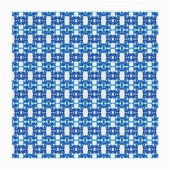 Blue White  Abstract Pattern Medium Glasses Cloth by BrightVibesDesign