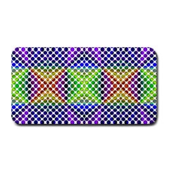 Colorful Circle Abstract White Purple Green Blue Medium Bar Mats by BrightVibesDesign