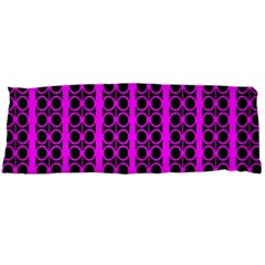 Circles Lines Black Pink Body Pillow Case (dakimakura) by BrightVibesDesign