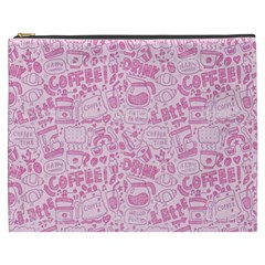Coffee Pink Cosmetic Bag (xxxl) by Amoreluxe