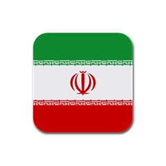 Flag Of Iran Rubber Square Coaster (4 Pack)  by abbeyz71