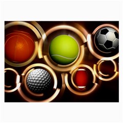Sport Ball Tennis Golf Football Large Glasses Cloth by HermanTelo