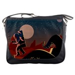 Astronaut and Monster Messenger Bag Front