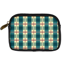 Pattern Texture Plaid Grey Digital Camera Leather Case by Mariart