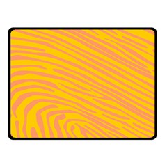 Pattern Texture Yellow Double Sided Fleece Blanket (small) 