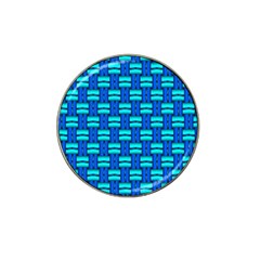 Pattern Graphic Background Image Blue Hat Clip Ball Marker by HermanTelo