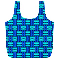 Pattern Graphic Background Image Blue Full Print Recycle Bag (xxl)