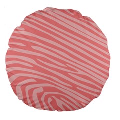Pattern Texture Pink Large 18  Premium Flano Round Cushions