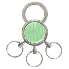Background Polka Green 3-ring Key Chain by HermanTelo