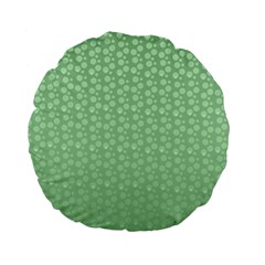 Background Polka Green Standard 15  Premium Flano Round Cushions