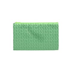 Background Polka Green Cosmetic Bag (xs)