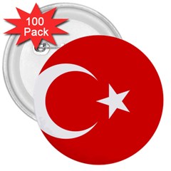 Vertical Flag Of Turkey 3  Buttons (100 Pack)  by abbeyz71