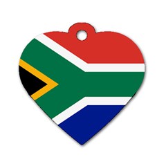 South Africa Flag Dog Tag Heart (two Sides) by FlagGallery