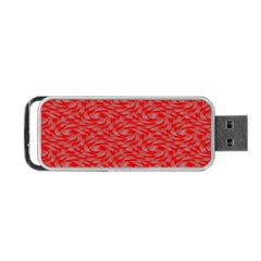 Background Abstraction Red Gray Portable Usb Flash (one Side) by HermanTelo