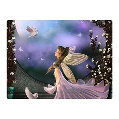 Little Fairy With Dove Double Sided Flano Blanket (mini)  by FantasyWorld7