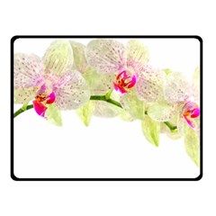 Phalenopsis Orchid White Lilac Watercolor Aquarel Fleece Blanket (small) by picsaspassion