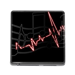 Music Wallpaper Heartbeat Melody Memory Card Reader (square 5 Slot) by HermanTelo