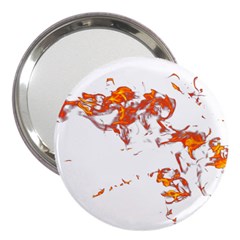 Can Walk On Fire, White Background 3  Handbag Mirrors by picsaspassion