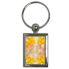Autumn Maple Leaves, Floral Art Key Chain (rectangle) by picsaspassion