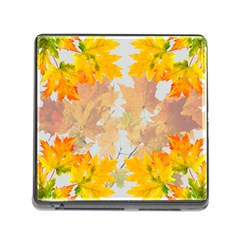 Autumn Maple Leaves, Floral Art Memory Card Reader (square 5 Slot) by picsaspassion