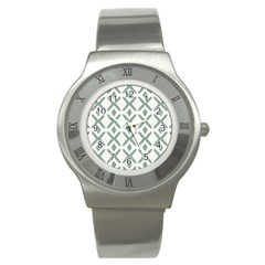 Texture Sign Deaign Stainless Steel Watch