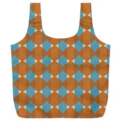 Pattern Brown Triangle Full Print Recycle Bag (xxxl)