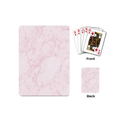 Pink Marble Texture Floor Background With Light Pink Veins Greek Marble Print Luxuous Real Marble  Playing Cards Single Design (mini) by genx