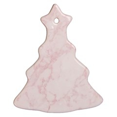 Pink Marble Texture Floor Background With Light Pink Veins Greek Marble Print Luxuous Real Marble  Ornament (christmas Tree)  by genx