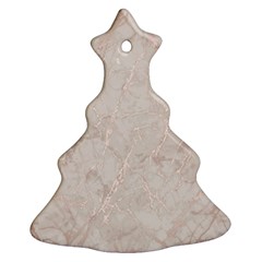 Pink Marble Beige Texture Floor Background With Shinny Pink Veins Greek Marble Print Luxuous Real Marble  Christmas Tree Ornament (two Sides) by genx