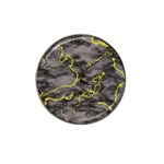 Marble light gray with green lime veins texture floor background retro neon 80s style neon colors print luxuous real marble Hat Clip Ball Marker (4 pack)