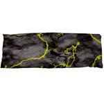 Marble light gray with green lime veins texture floor background retro neon 80s style neon colors print luxuous real marble Body Pillow Case (Dakimakura)
