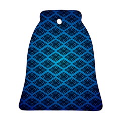 Pattern Texture Geometric Blue Ornament (bell) by Alisyart