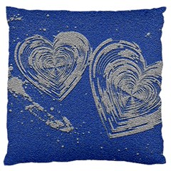 Heart Love Valentines Day Large Flano Cushion Case (two Sides) by HermanTelo