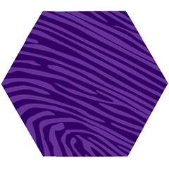 Pattern Texture Purple Wooden Puzzle Hexagon