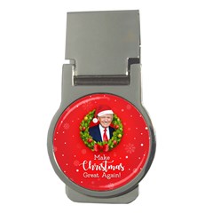 Make Christmas Great Again With Trump Face Maga Money Clips (round)  by snek