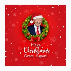 Make Christmas Great Again With Trump Face Maga Medium Glasses Cloth (2 Sides) by snek